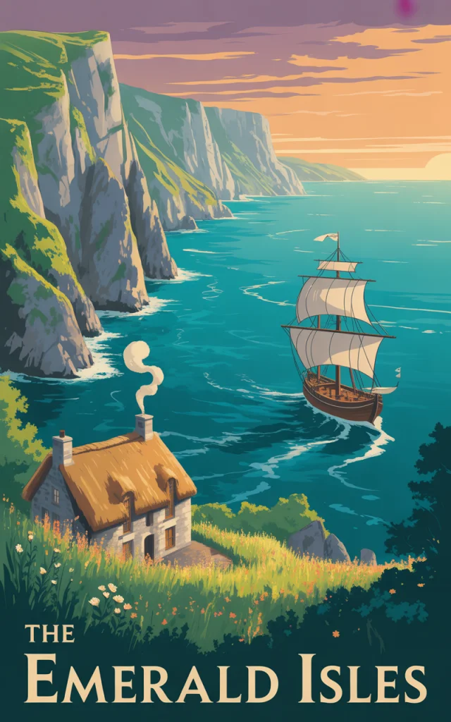 Vintage Travel Poster AI Art: Ideogram Version Comparison - v3.0 - Image 2