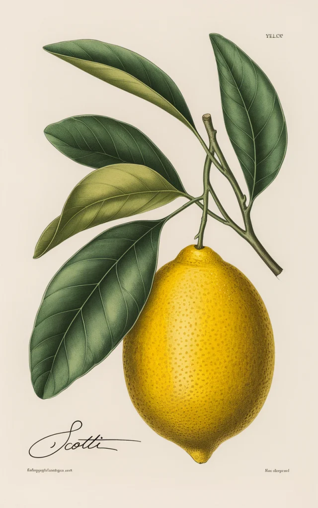 AI Lemon Botanical Illustration: Ideogram Versions Compared - v2.0 - Image 3
