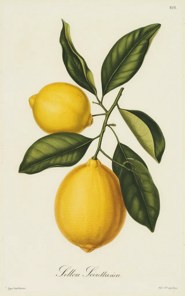 AI Lemon Botanical Illustration: Ideogram Versions Compared - v2.0 - Image 1
