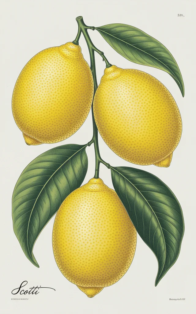 AI Lemon Botanical Illustration: Ideogram Versions Compared - v2a - Image 1