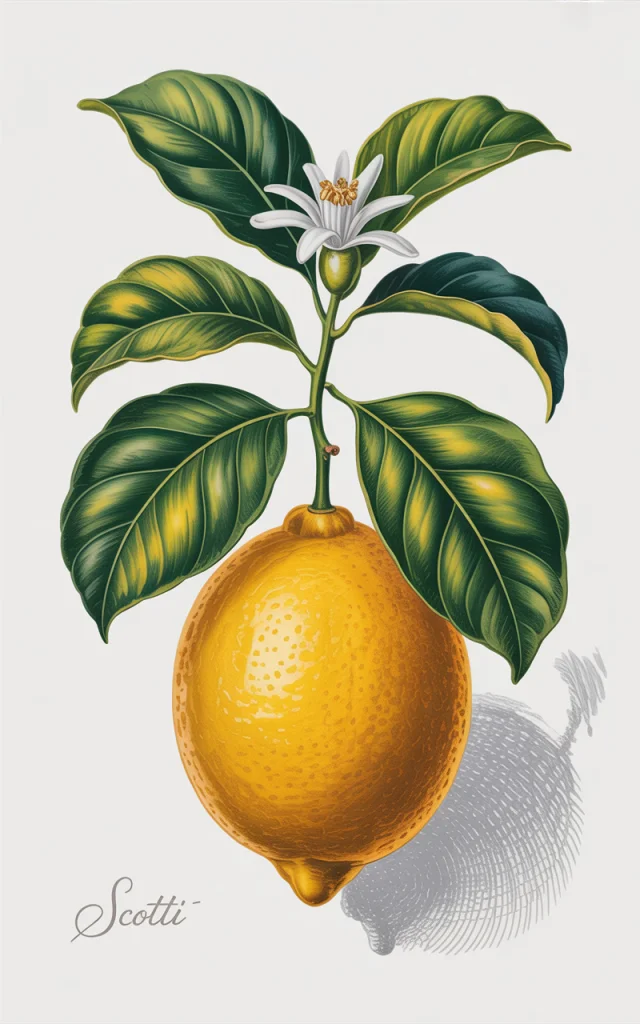 AI Lemon Botanical Illustration: Ideogram Versions Compared - v3.0 - Image 3