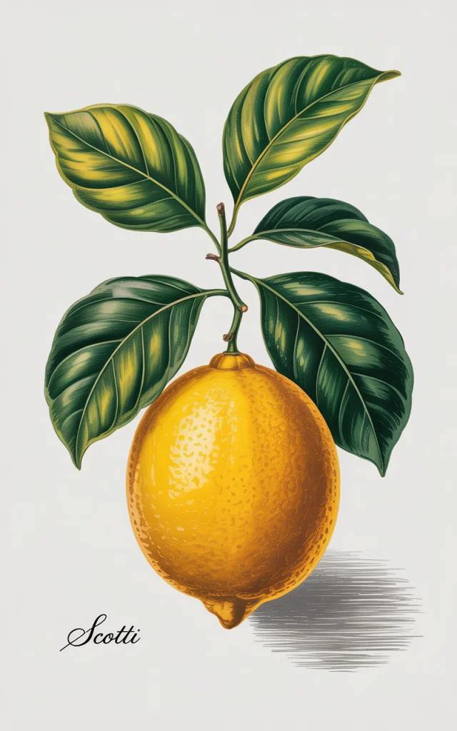 AI Lemon Botanical Illustration: Ideogram Versions Compared - v3.0 - Image 4