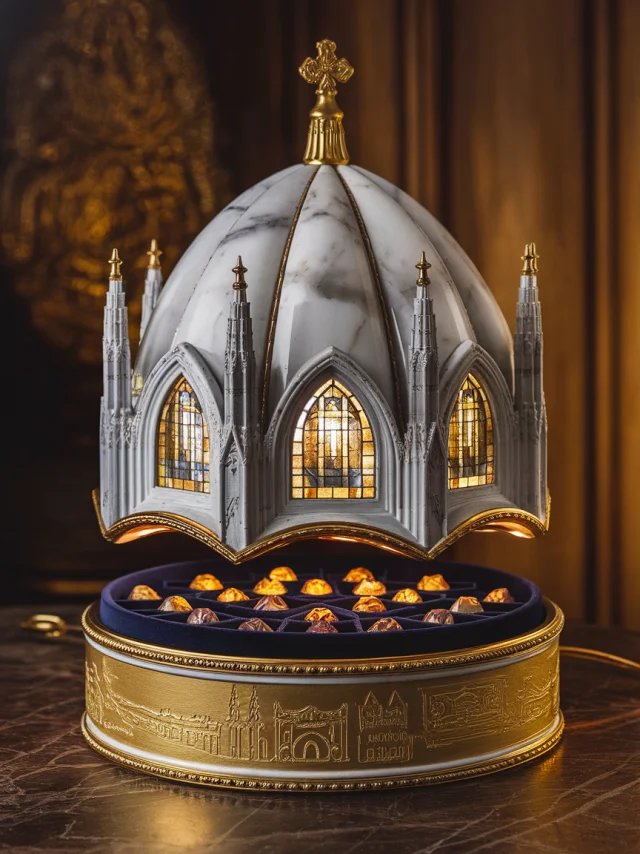 Luxury Cathedral Chocolate Box Design: Ideogram v2a-v3.0 - v2.0 - Image 1
