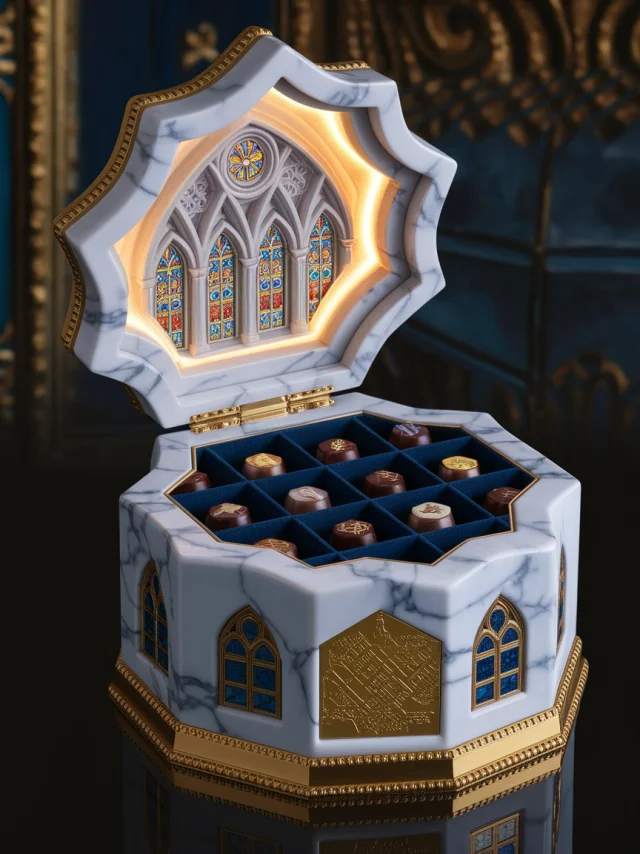 Luxury Cathedral Chocolate Box Design: Ideogram v2a-v3.0 - v2a - Image 1