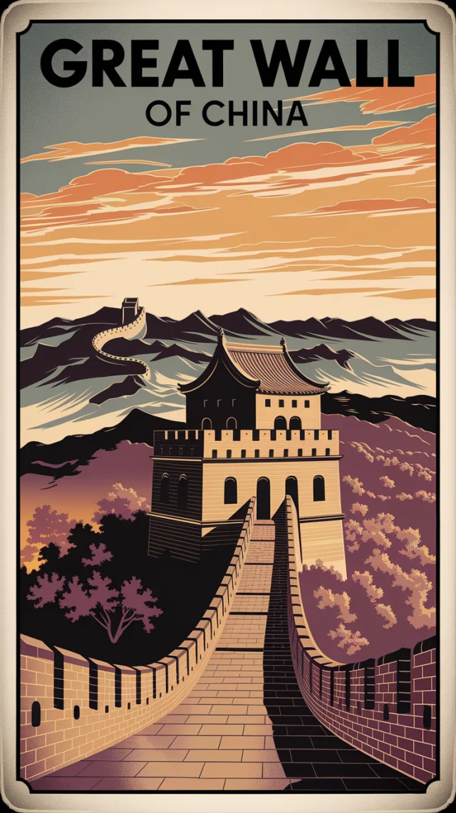 AI Art: Best Vintage Great Wall Travel Poster Generators - v2a - Image 2