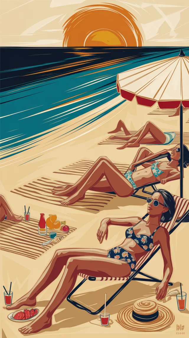 Ideogram: AI Vintage Beach Travel Poster Art Compared - v2a - Image 3