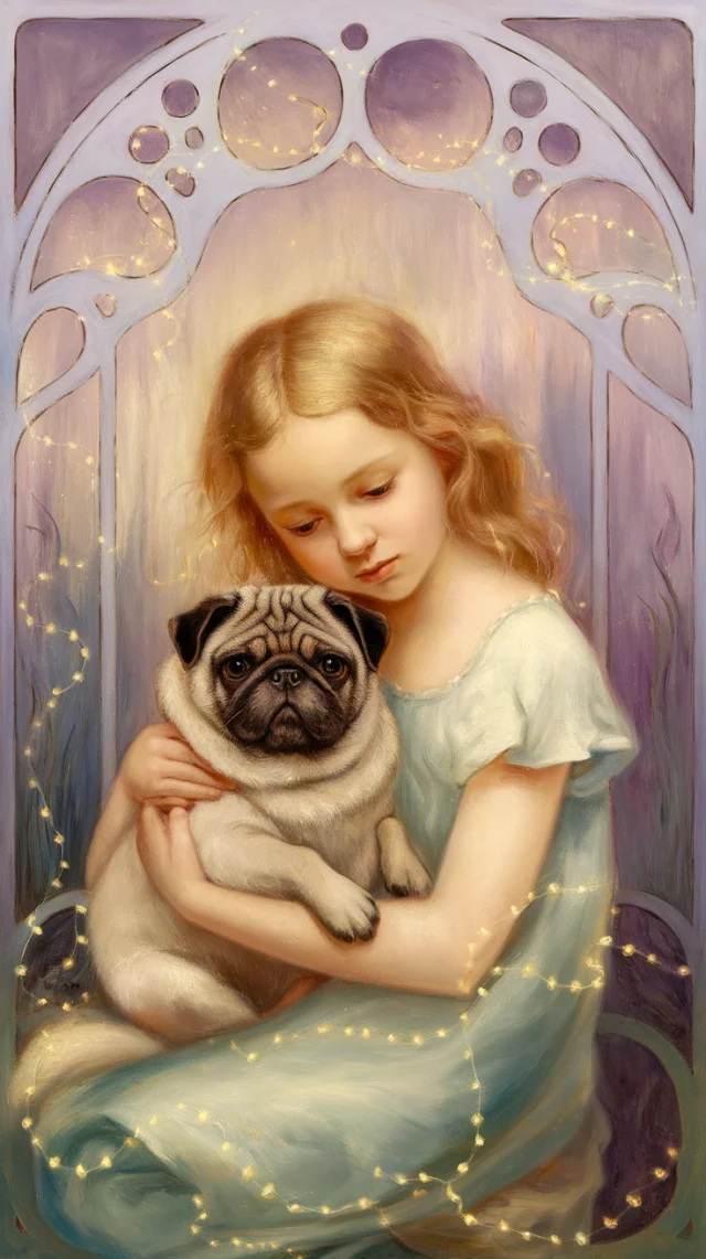 Art Nouveau Pug Oil Painting: Ideogram Versions Compared - v2.0 - Image 4