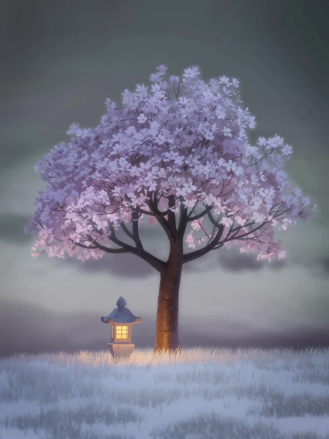 Ideogram’s Tranquil Cherry Blossom Snow Scene Renderings - v2.0 - Image 4