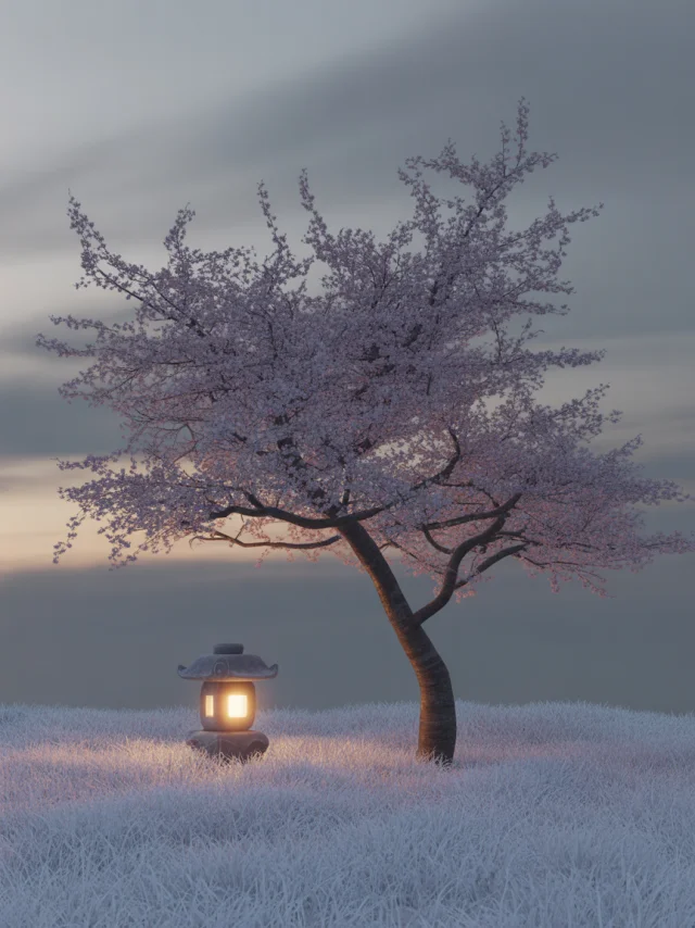 Ideogram’s Tranquil Cherry Blossom Snow Scene Renderings - v3.0 - Image 3