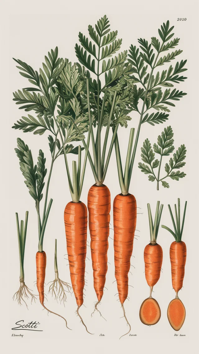 Ideogram: AI Carrot Botanical Illustration Comparison - v2.0 - Image 4