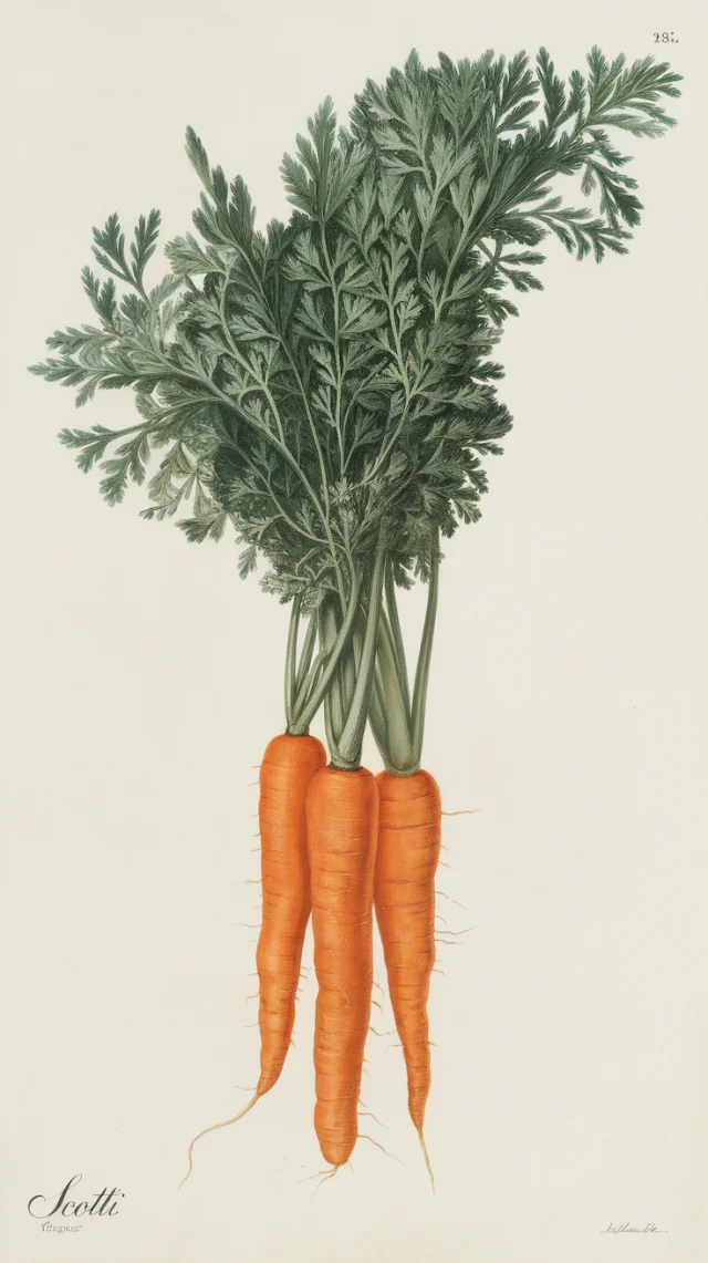 Ideogram: AI Carrot Botanical Illustration Comparison - v2.0 - Image 2