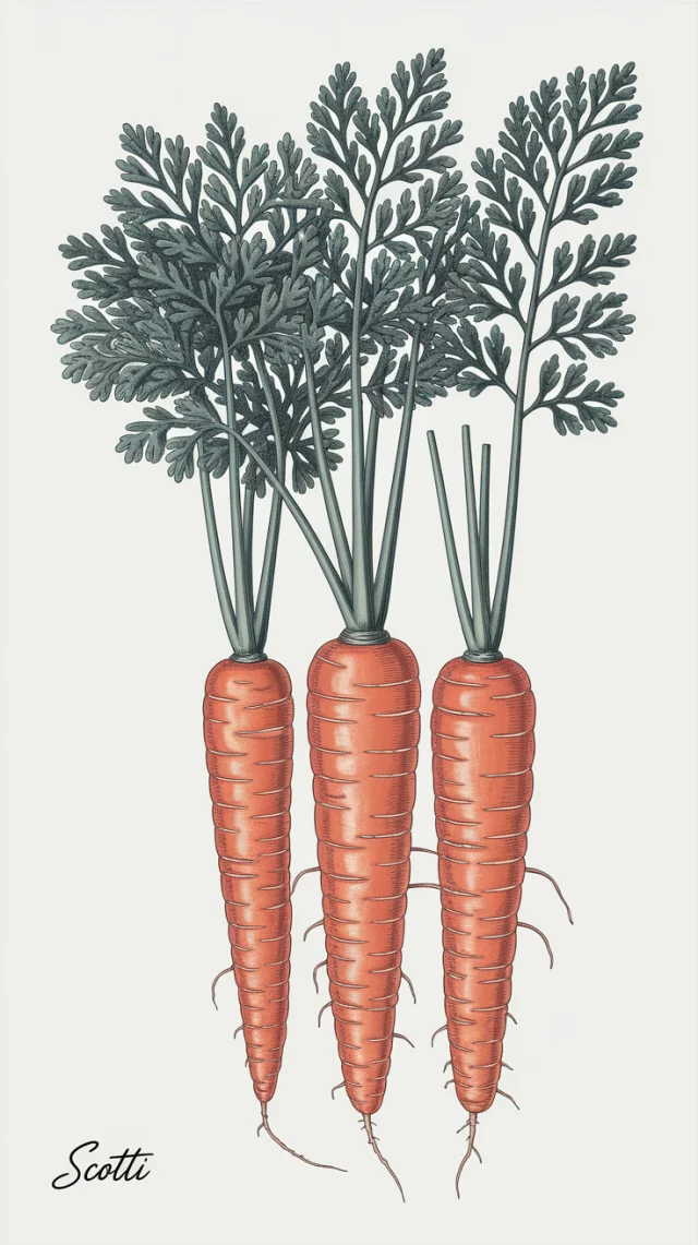 Ideogram: AI Carrot Botanical Illustration Comparison - v2a - Image 2