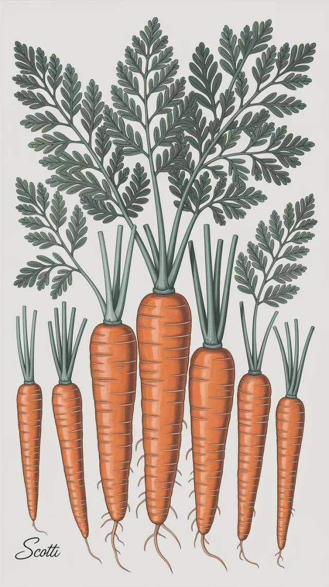 Ideogram: AI Carrot Botanical Illustration Comparison - v2a - Image 3