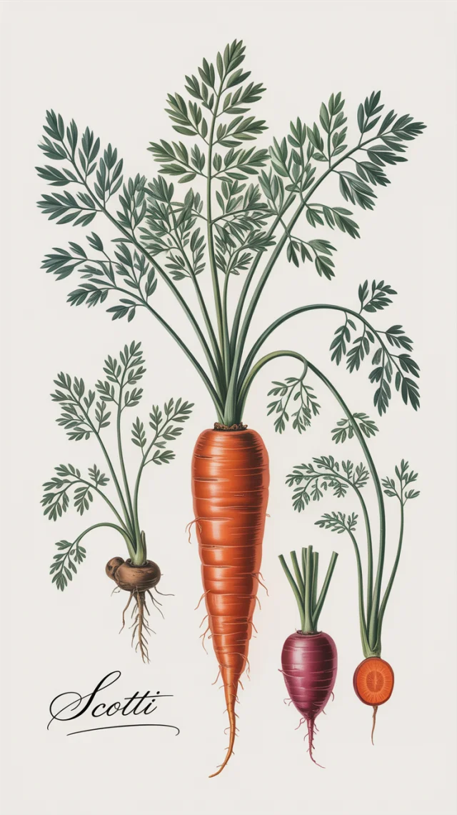 Ideogram: AI Carrot Botanical Illustration Comparison - v3.0 - Image 4