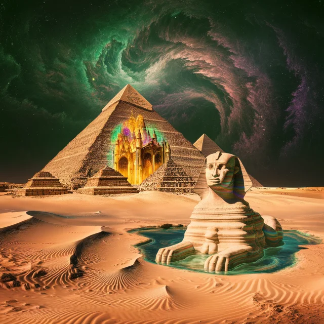 Ideogram Surreal Giza Pyramids Painting Comparison Review - v2.0 - Image 4