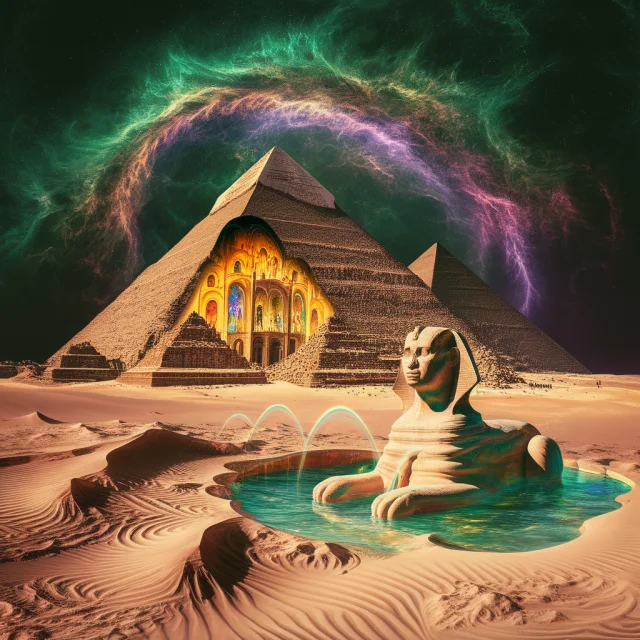 Ideogram Surreal Giza Pyramids Painting Comparison Review - v2.0 - Image 2