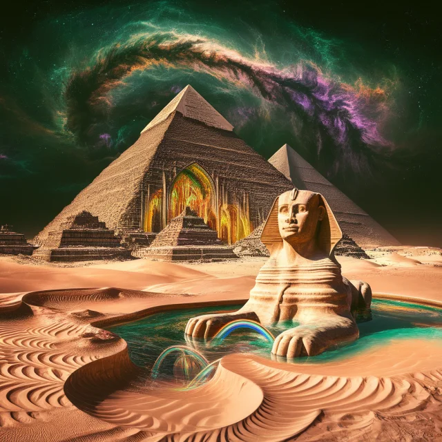 Ideogram Surreal Giza Pyramids Painting Comparison Review - v2.0 - Image 3