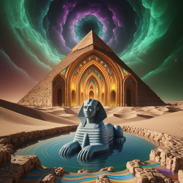 Ideogram Surreal Giza Pyramids Painting Comparison Review - v2a - Image 3