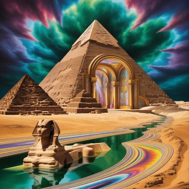 Ideogram Surreal Giza Pyramids Painting Comparison Review - v3.0 - Image 2