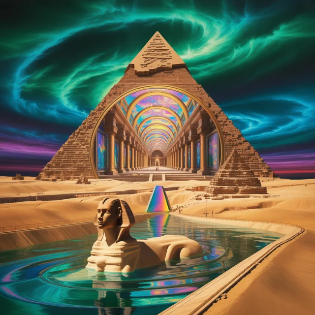 Ideogram Surreal Giza Pyramids Painting Comparison Review - v3.0 - Image 3
