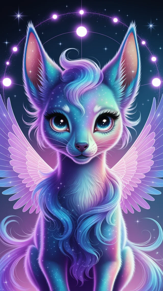 Celestial Fantasy Animal Art: Ideogram Version Comparison - v2a - Image 1