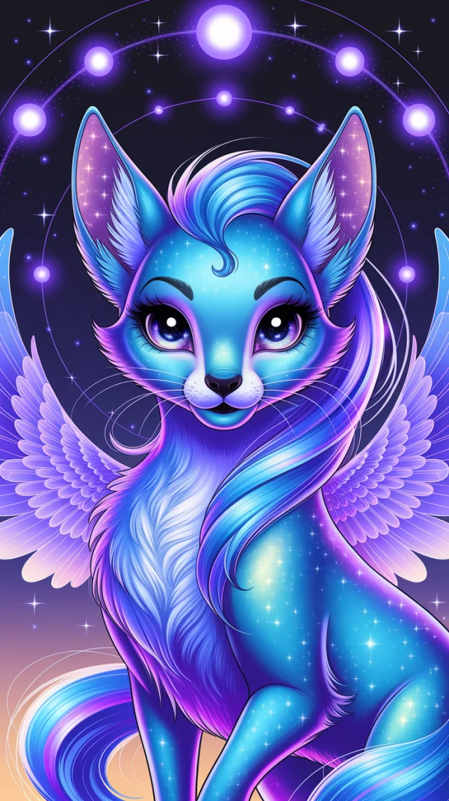 Celestial Fantasy Animal Art: Ideogram Version Comparison - v2a - Image 3