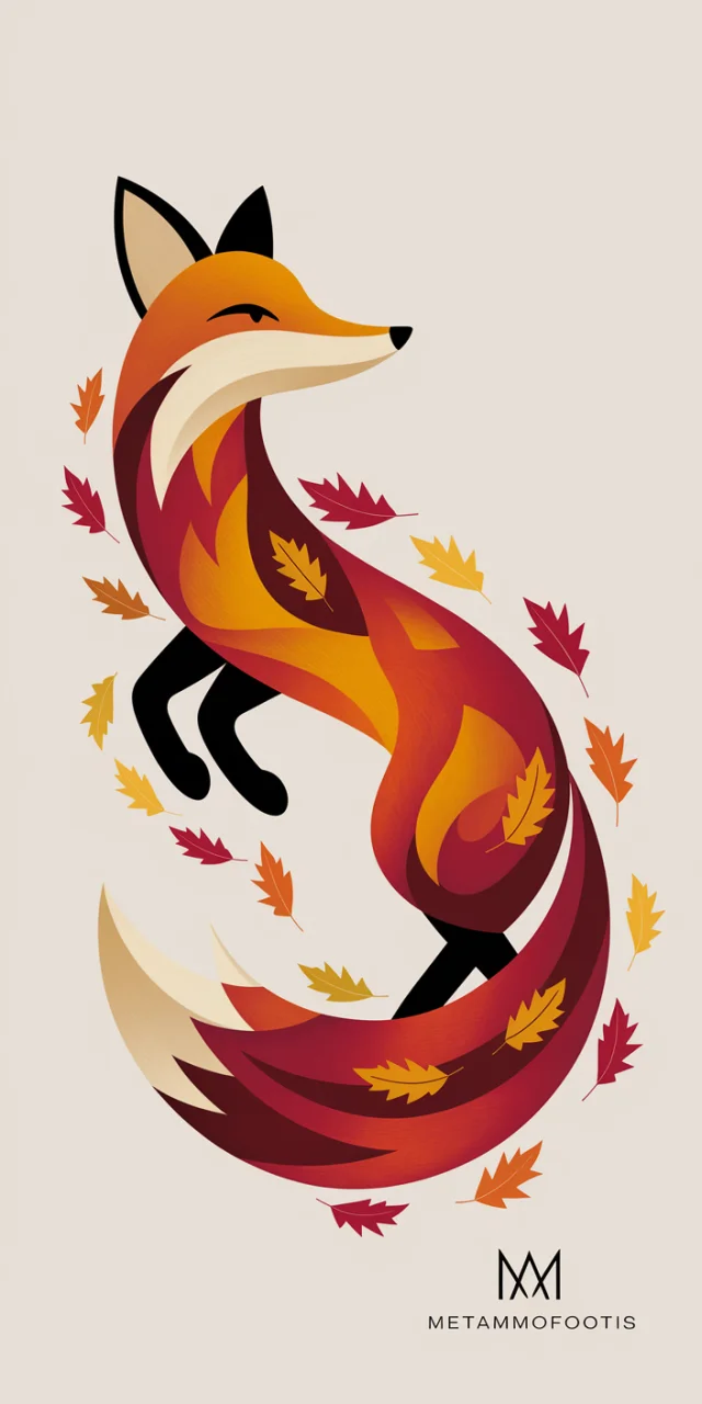 Ideogram: Stylized Autumn Fox Illustration Showdown (v3 Wins) - v2a - Image 3