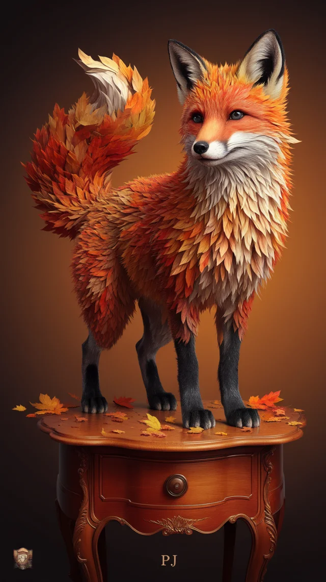 Ideogram: Autumn Leaf Fox Sculpture Art Comparison (V2a-V3) - v2.0 - Image 3