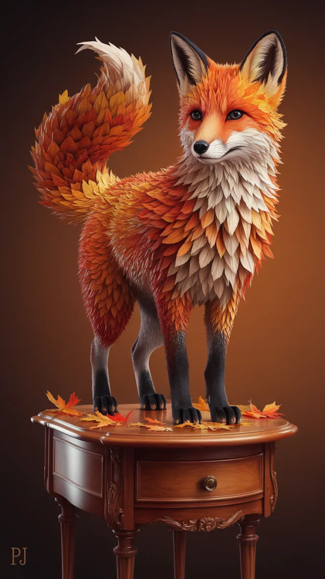 Ideogram: Autumn Leaf Fox Sculpture Art Comparison (V2a-V3) - v2.0 - Image 4