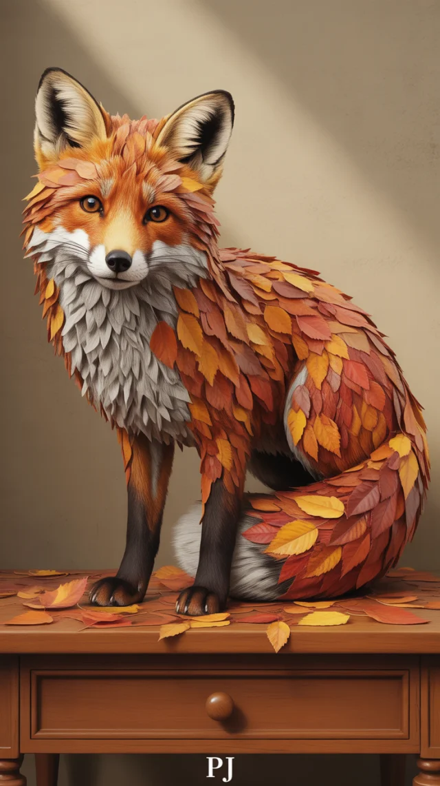 Ideogram: Autumn Leaf Fox Sculpture Art Comparison (V2a-V3) - v3.0 - Image 3