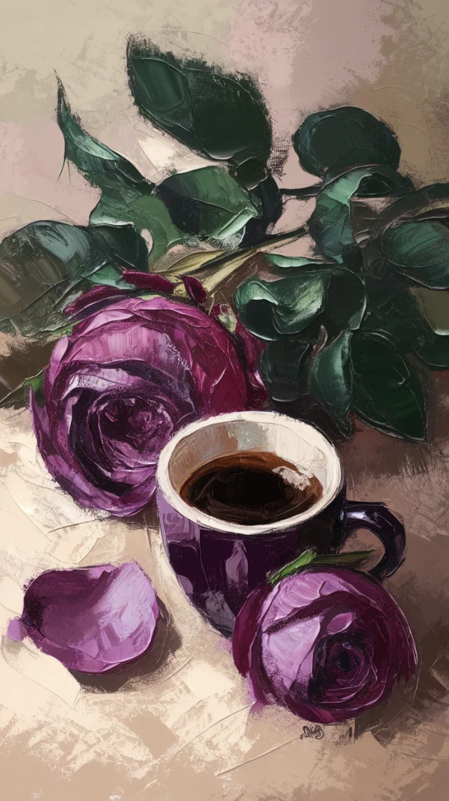 Ideogram: Impressionistic Rose & Espresso AI Art Compared - v2.0 - Image 1
