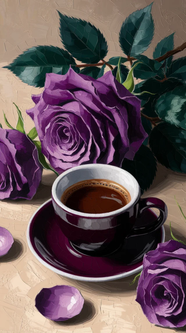 Ideogram: Impressionistic Rose & Espresso AI Art Compared - v2a - Image 4