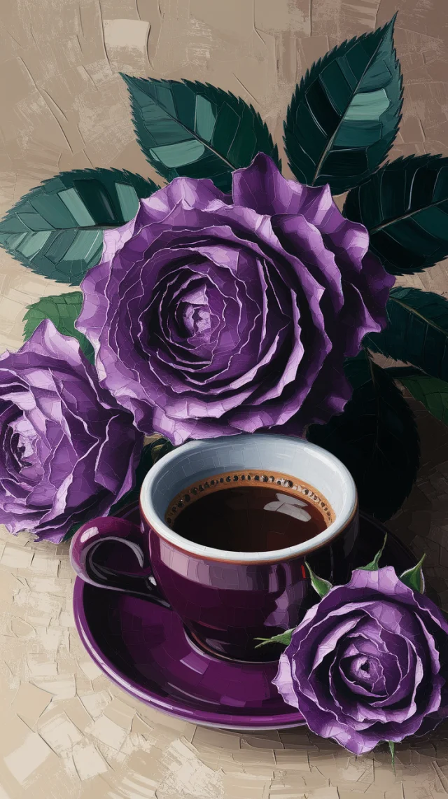 Ideogram: Impressionistic Rose & Espresso AI Art Compared - v2a - Image 3
