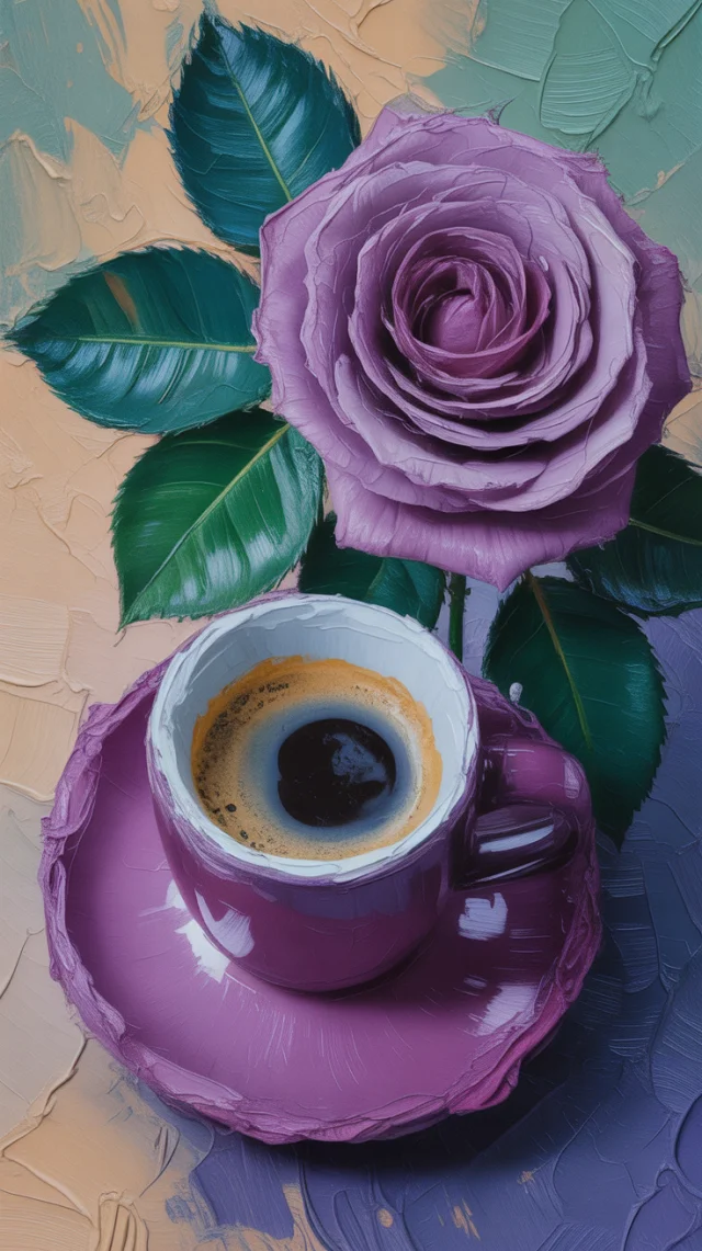 Ideogram: Impressionistic Rose & Espresso AI Art Compared - v3.0 - Image 1