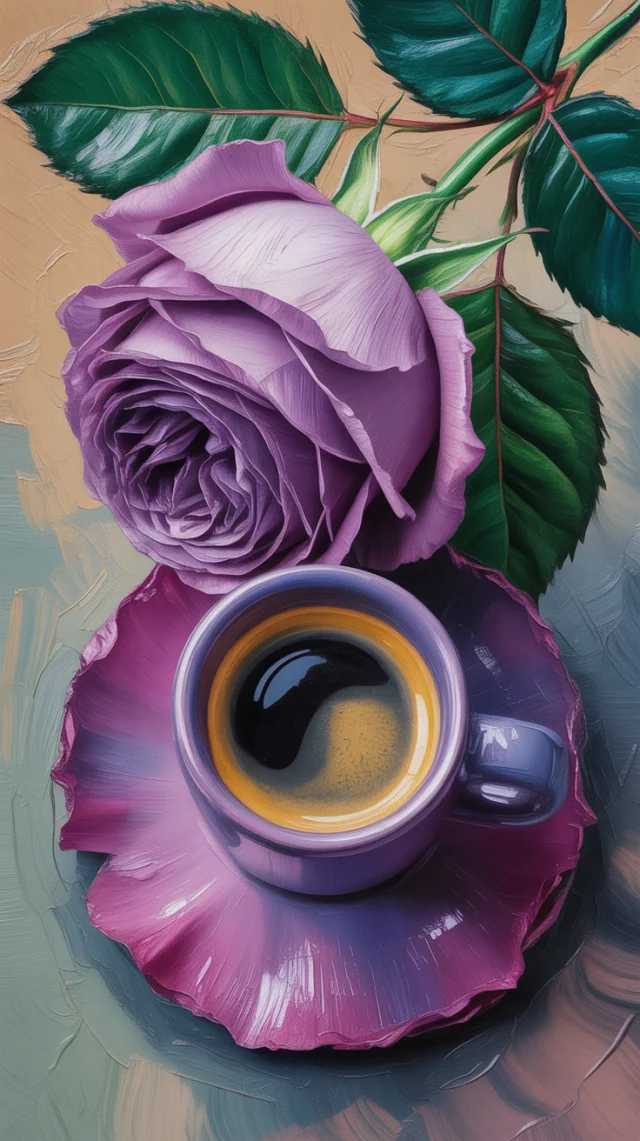 Ideogram: Impressionistic Rose & Espresso AI Art Compared - v3.0 - Image 4