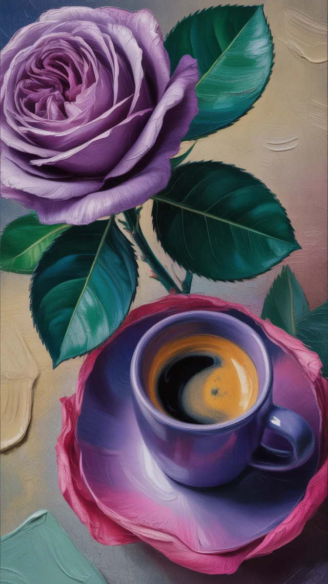 Ideogram: Impressionistic Rose & Espresso AI Art Compared - v3.0 - Image 3