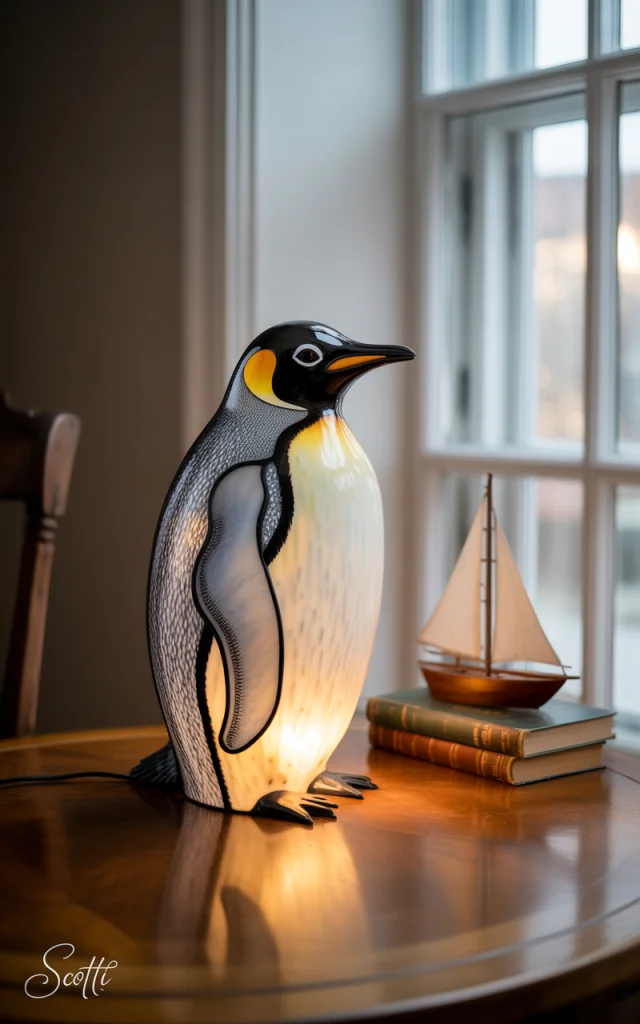 Ideogram Penguin Lamp: Stained Glass Chick Creations - v3.0 - Image 3