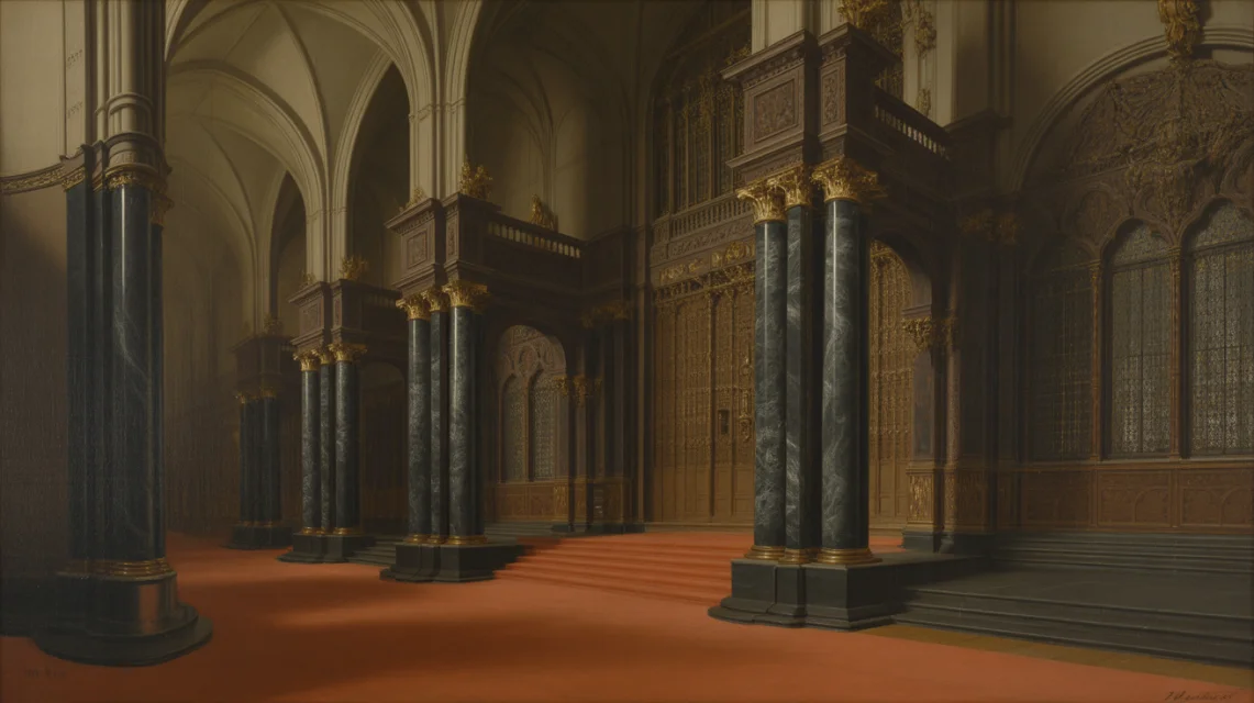 Ideogram: Rembrandt Cathedral Painting Analysis (V2a-V3) - v3.0 - Image 1