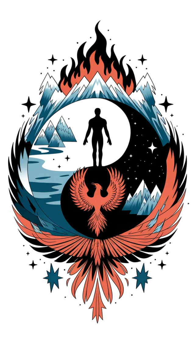 Ideogram: Yin Yang Phoenix Tattoo Design Generations - v2.0 - Image 4