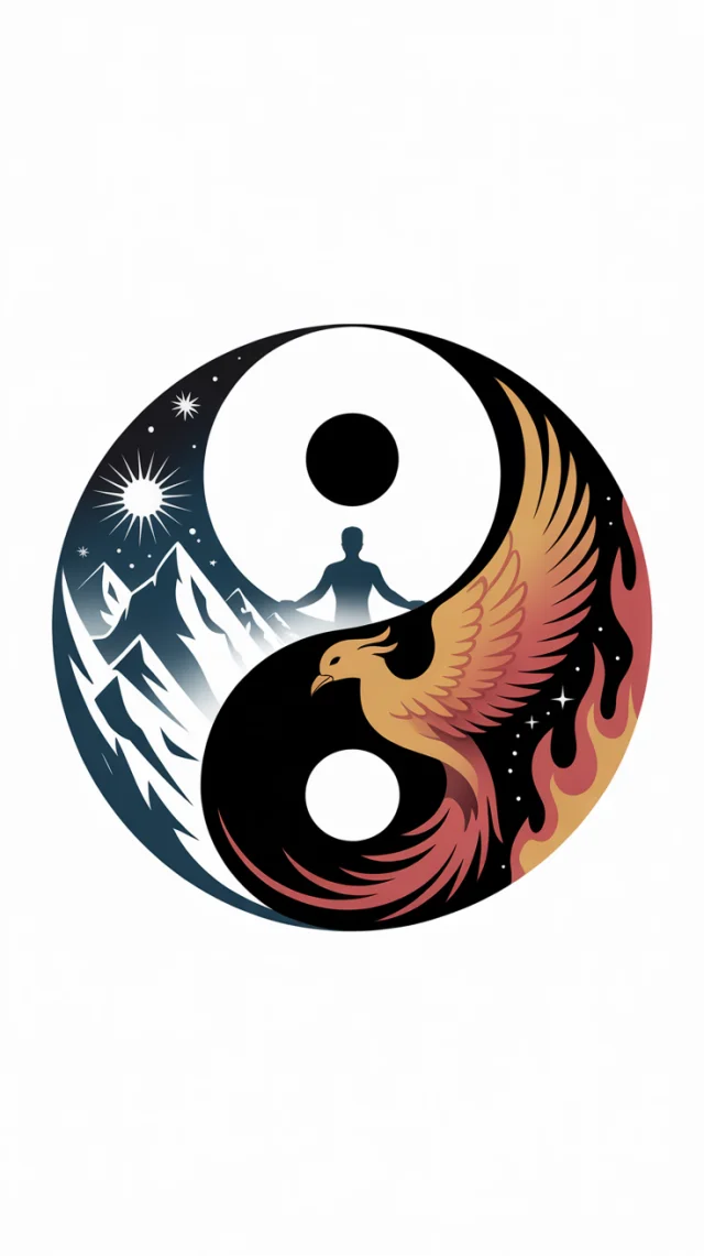 Ideogram: Yin Yang Phoenix Tattoo Design Generations - v3.0 - Image 2