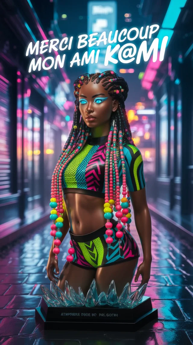 Afro-Futuristic Glass Sculpture AI Art: Ideogram v2a-v3 Test - v2.0 - Image 1
