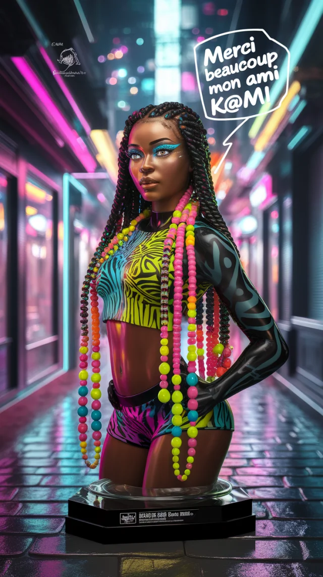 Afro-Futuristic Glass Sculpture AI Art: Ideogram v2a-v3 Test - v2.0 - Image 2