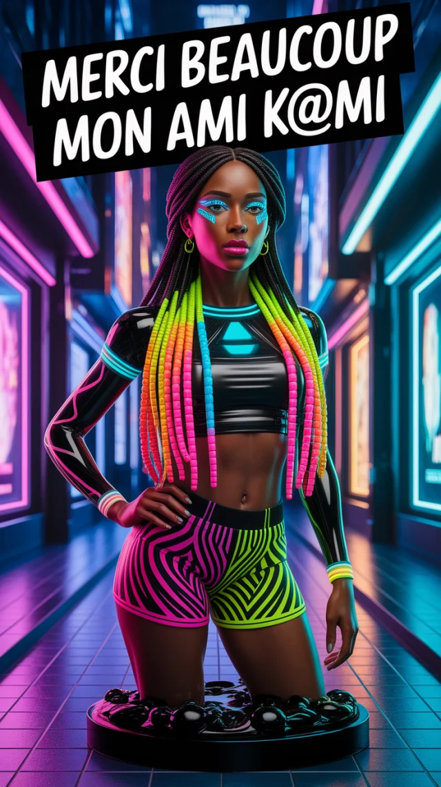 Afro-Futuristic Glass Sculpture AI Art: Ideogram v2a-v3 Test - v2a - Image 4