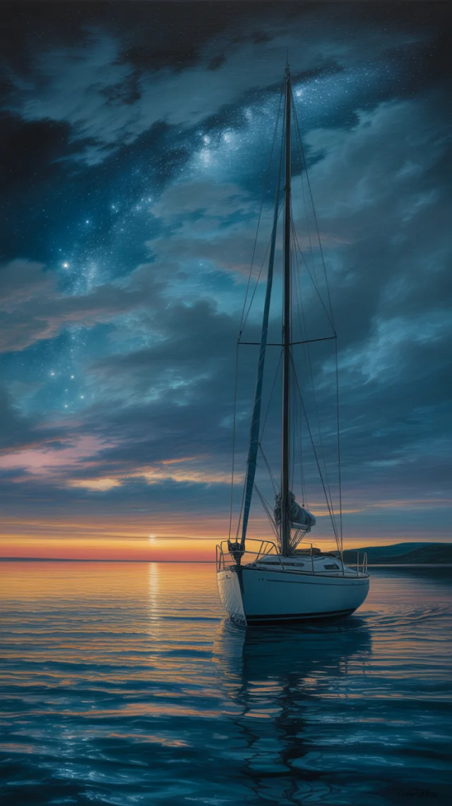 Ideogram Hyperrealistic Moody Sailboat Painting: v2a-v3 Test - v3.0 - Image 1
