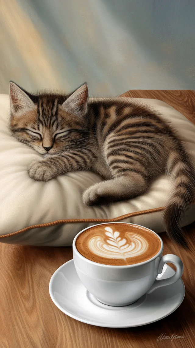 Cozy Kitten Latte Art: Ideogram AI Versions Compared - v2.0 - Image 4