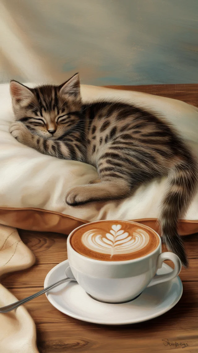 Cozy Kitten Latte Art: Ideogram AI Versions Compared - v2.0 - Image 3