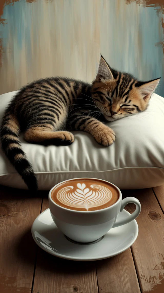 Cozy Kitten Latte Art: Ideogram AI Versions Compared - v2a - Image 2