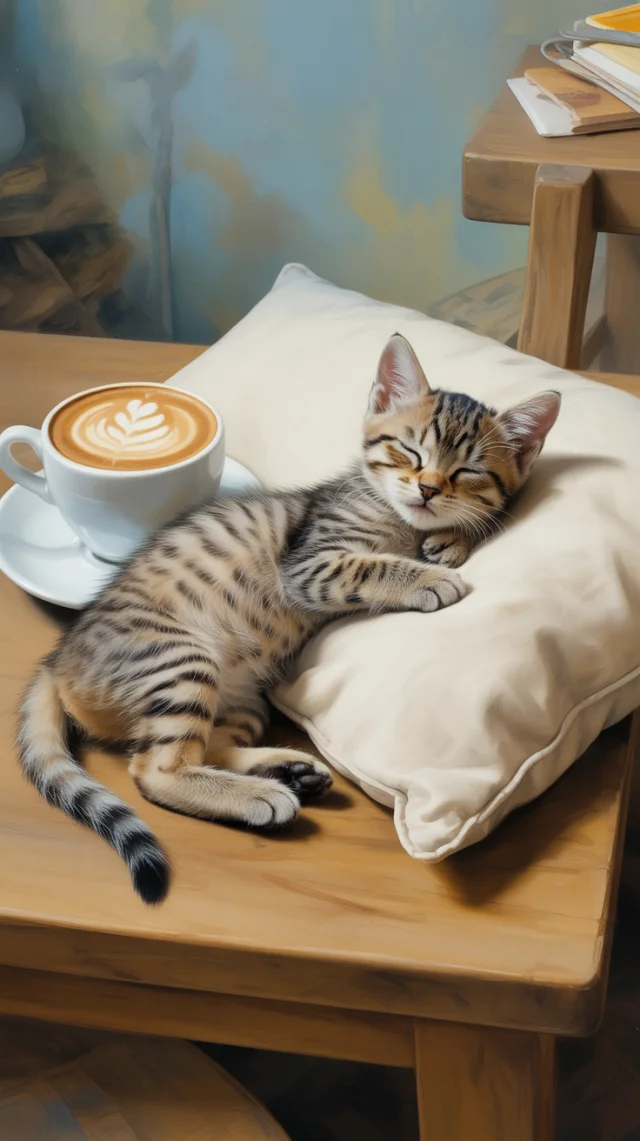 Cozy Kitten Latte Art: Ideogram AI Versions Compared - v3.0 - Image 4