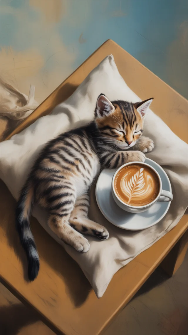 Cozy Kitten Latte Art: Ideogram AI Versions Compared - v3.0 - Image 2