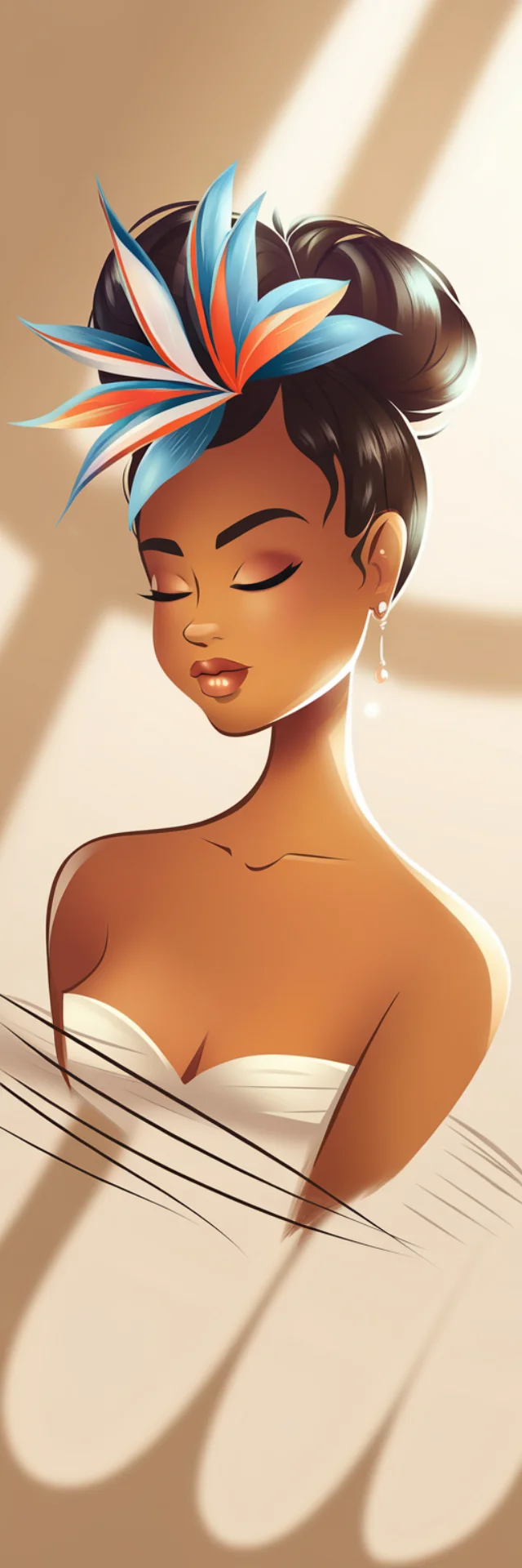 Ideogram: Serene Black Woman Digital Art Comparison (v2a-v3) - v2.0 - Image 2